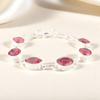 Pink Tourmaline Gemstone 925 Sterling Silver Jewelry Handmade Gift Bracelet 8" RB-10-5