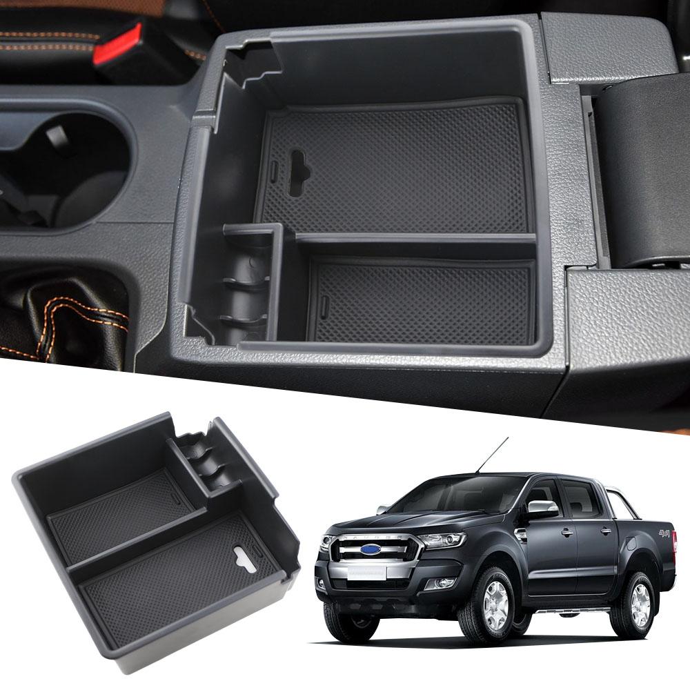 Car Center Console Armrest Storage Box for Ford Ranger 2015 - 2021 ABS Auto Holder Tray Case Container Organizer Accessories