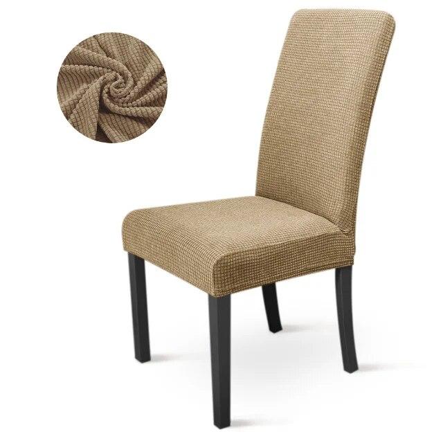 

М які жаккардові чохли на стільці Одноколірний розтягнутий чохол на стілець Знімний захисний чохол для сидіння для домашнього офісу, весільного банкету червоний