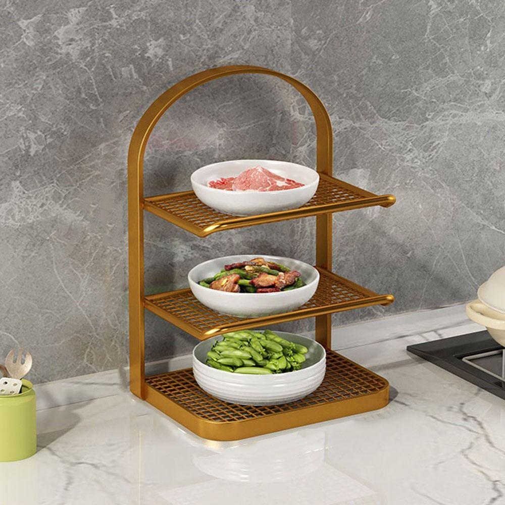 Large Capacity Side Dish Rack Matal Food Sorting Tray Practical Vegetable Storage Tray  Shoes