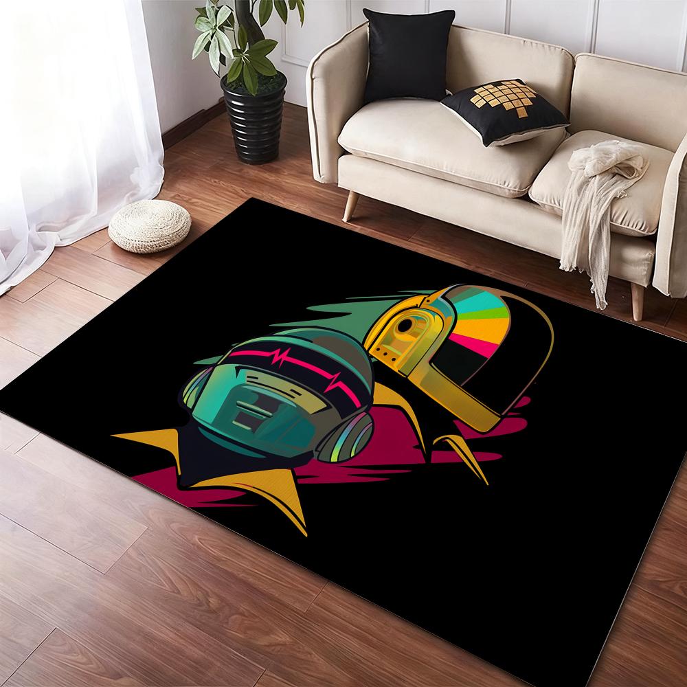 D-Daft P-PunkeS Band Floor Mat Flannel Rugs Cozy Plush Thickened Soft Warm Winter Floor Mat Non Slip Living Room Home Indoor Use