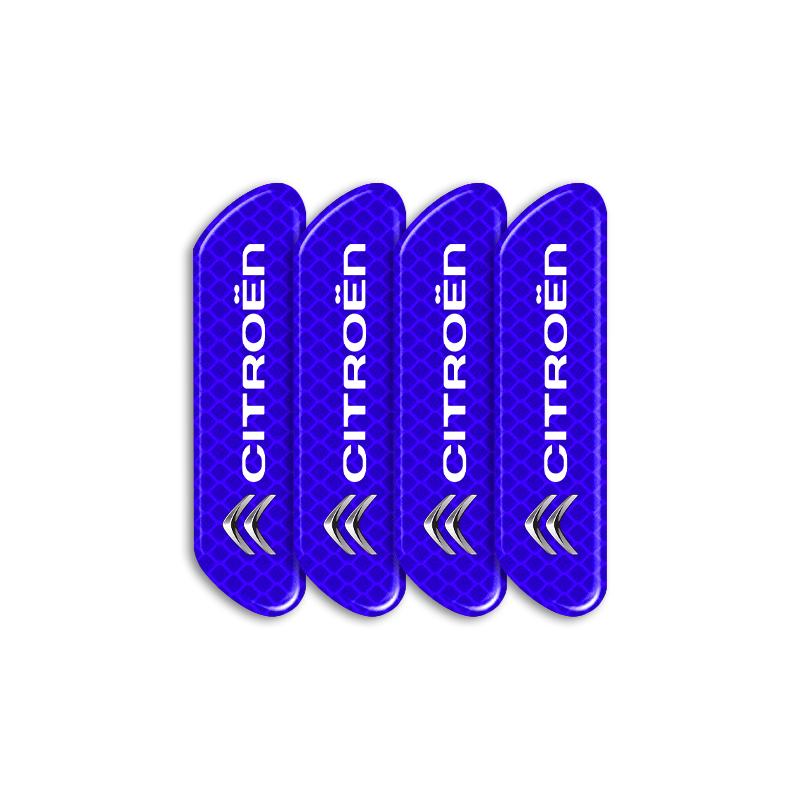 4pcs Car Door Reflective Strips Security Warning Stickers For Citroen C2 C3 C4 C5 C6 C1 DS3 DS4 DS7 Xsara Berlingo Saxo Picasso