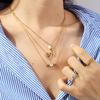 European and American Mother's Day ring titanium steel does not fade mother letter necklace niche design jewelry