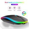 Pc Gamer Wireless Bluetooth Silent Mouse For MacBook Tablet Computer Laptop PC Mice Slim Quiet 2.4G Wireless Mouse Portable