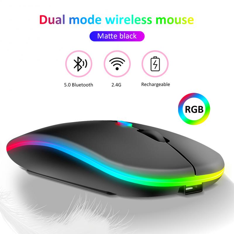Pc Gamer Wireless Bluetooth Silent Mouse For MacBook Tablet Computer Laptop PC Mice Slim Quiet 2.4G Wireless Mouse Portable