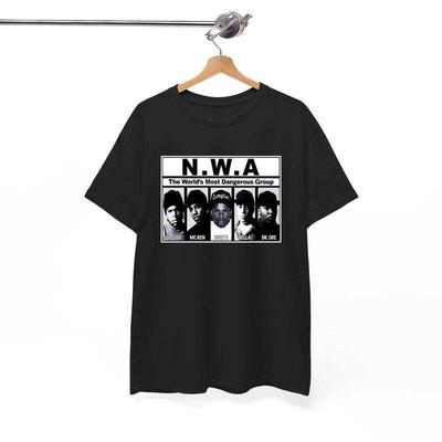 NWA Unisex T-shirts, N.W.A. Merchandise Tour Hip-hop Rap T-shirts for Men and Women.