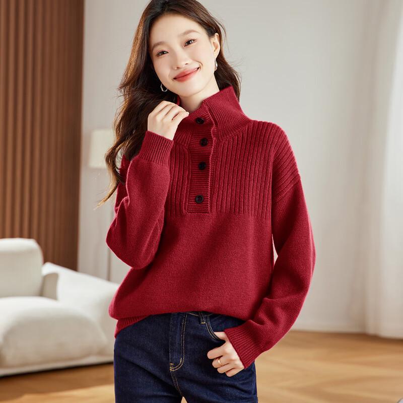 Srcr Women's High-Neck Cashmere Blend Loose Sweater