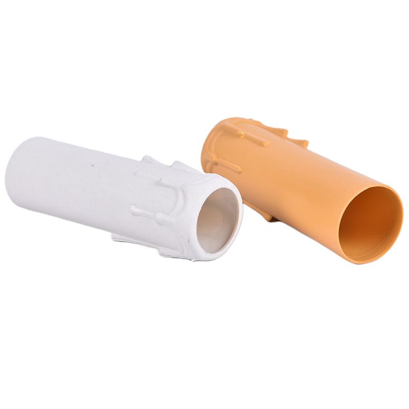 10pcs/Set Plastic Candle Lamp Holder Tube Candle Lamp Base Sleeve Candle Bulb Base Cover Chandelier Part