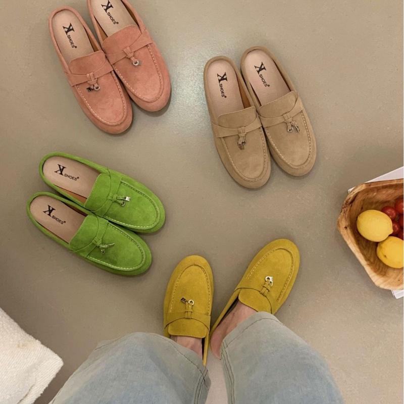 Fashion Summer New Style Slippers 2025 Fashion Elegant Versatile Trend Soft Soled Women Slippers Cow Leather Mules Slippers Lady Sandals