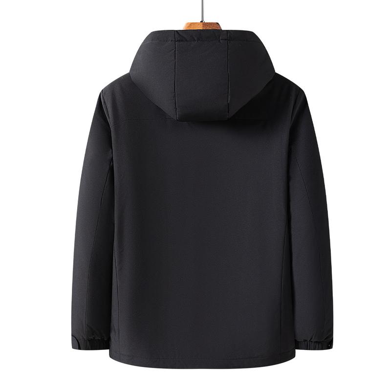 Men's Cotton Coat with Detachable Fleece Graphene Heating Hood