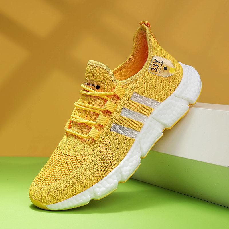 Pantofi de alergare respirabili, elastici înalți, mărime mare, cu talpă popcorn, pantofi sport și de agrement pentru cuplu, pantofi la modă, pantofi lipicioși la rece Jinjiang