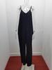 2026 Sommer Damen einfarbiger Jumpsuit mit aufgesetzten Taschen und Trägern - Lockere lässige Passform lange Hosen