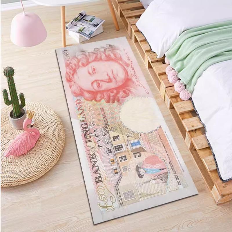 US Dollar Print Kitchen Mat - American Currency Design Carpet with Greenback Pattern for Home Living Room Bedroom Home Decor