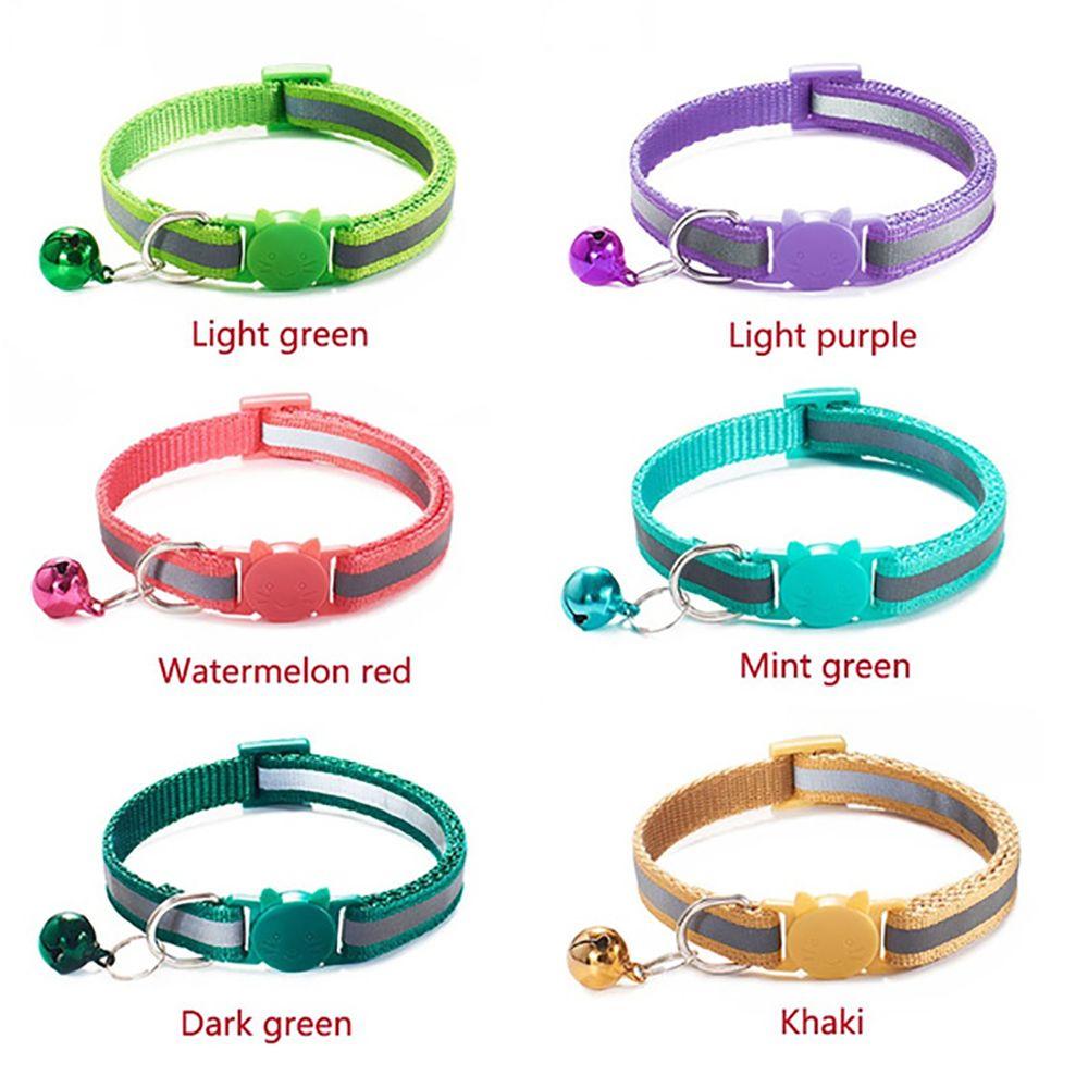with Bells Adjustable Size Cat Head Pattern Kitten Decor Cat Neck Strap Pet Accessories Cat Collar