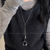 Silver long earphone pendant necklace fashionable and versatile 2026 new sweater chain autumn and winter niche high-end accessories