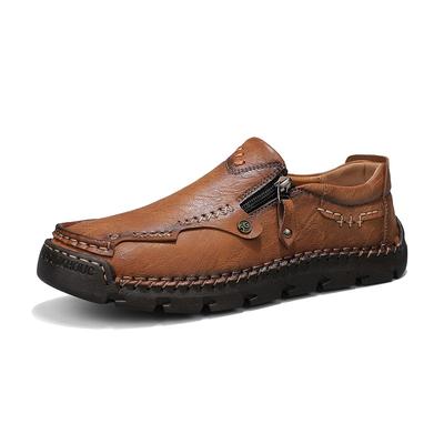 Men's Leather Loafers Driving Shoes Comftable Casual Slip-ons Loafer Hand-stitching Male Hiking Shoes Treking Footwear