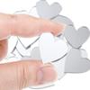 200PCS Multi Shape DIY Craft Mirror Stickers Acrylic Round Square Triangle Mirror Tiles Decals Adhesive Backing 2.5cm