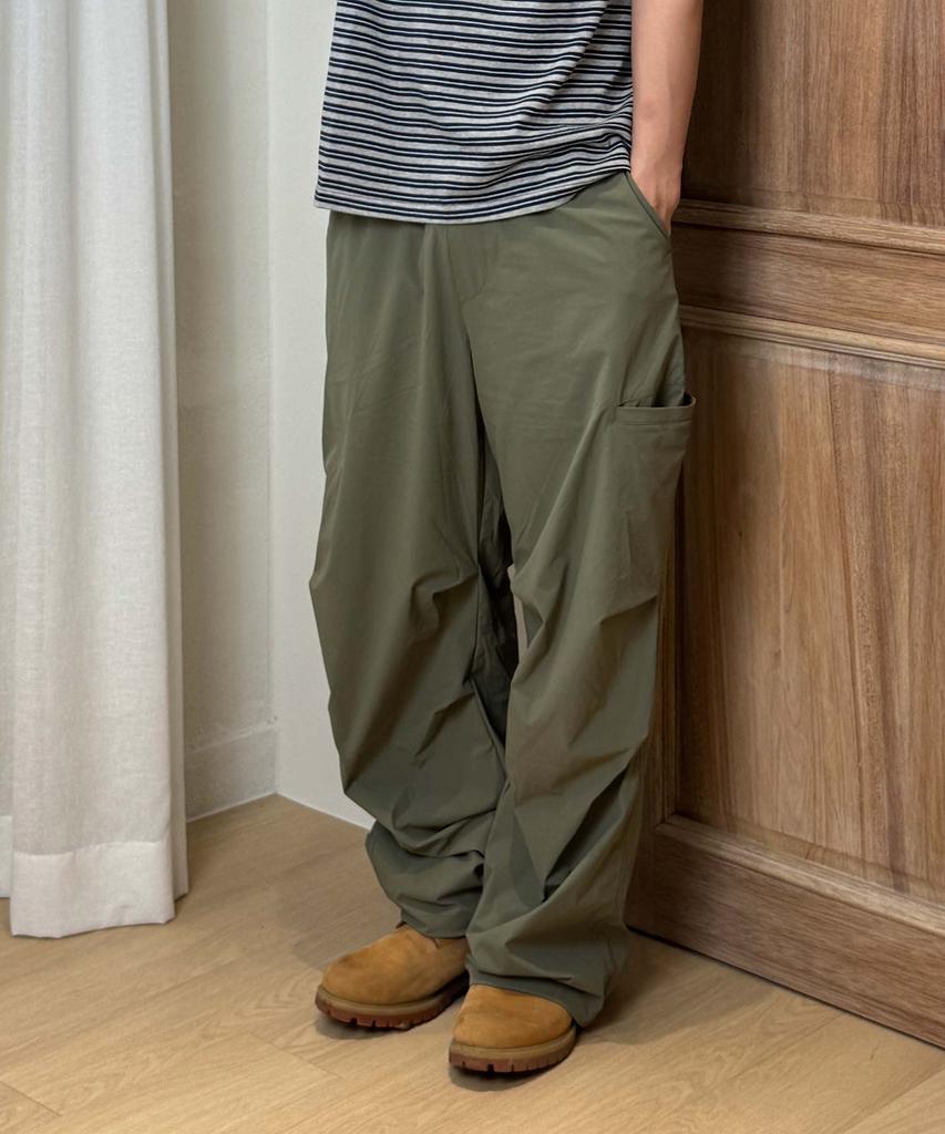 WMC Nylon Cargo Parachute Pants_Khaki