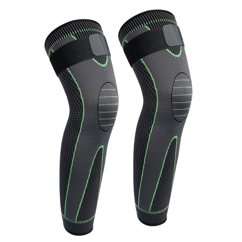 

Durable And Safe 1 Pair Full Leg Sleeves Compression Leg Sleeve Wormwood Long Knee Support Brace For Man Women Basketball Arthritis Cycling Sport S