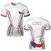 Tschechien Flagge Fußball T-Shirts Tschechien Nationales Emblem 3D Gedruckte Sport T-Shirts Lässige Atmungsaktive Rundhals T-Shirts
