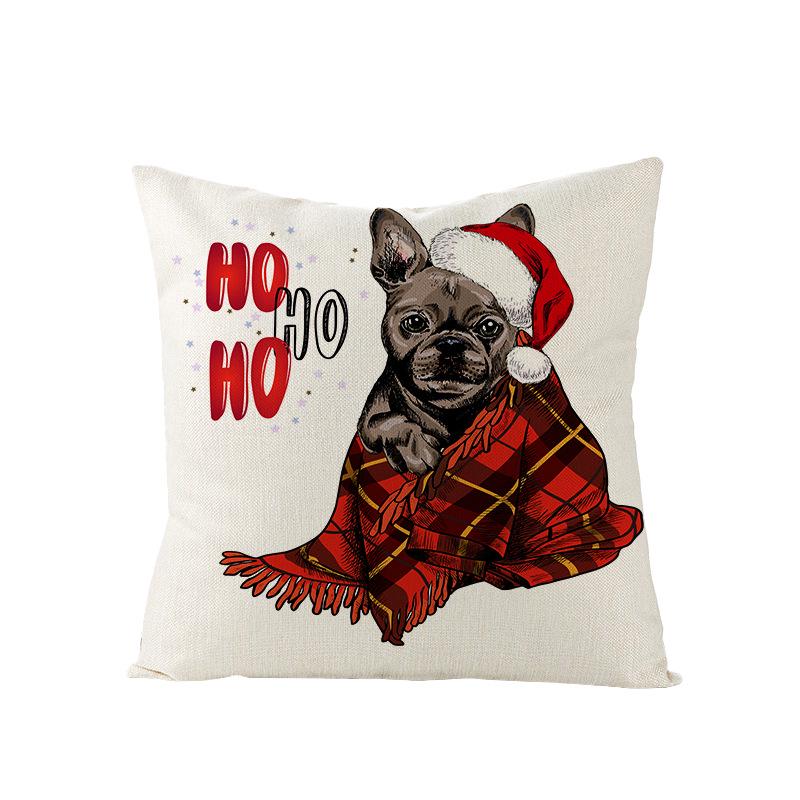 Nordic Polyester Pillow Cover New Christmas Cushion Cover Cartoon Print Series Pillow Cover Home
