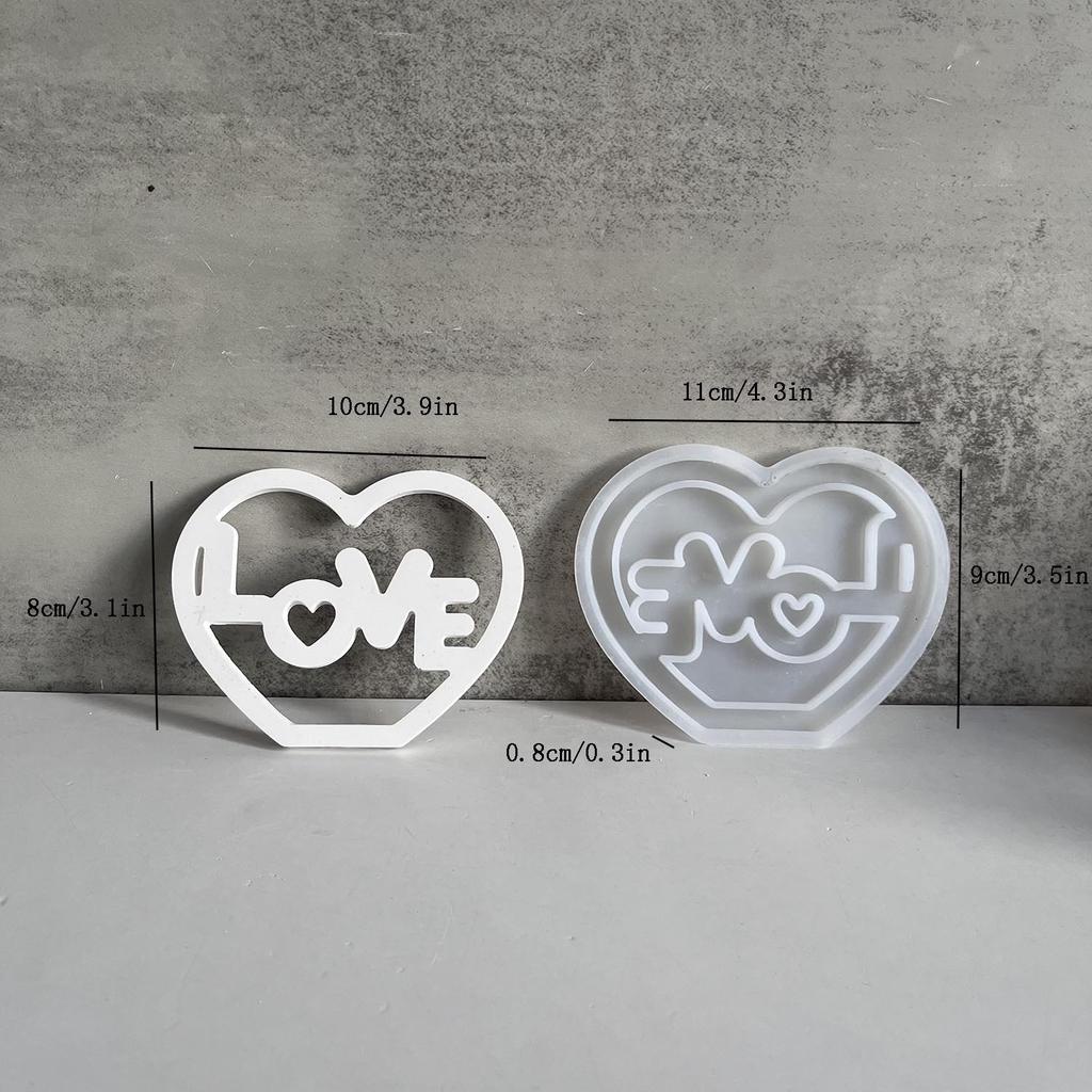 Mother's Day Heart-shaped Ambient Light Silicone Mold Mama Love Mother Portrait Decorative Plaster Drip Mold