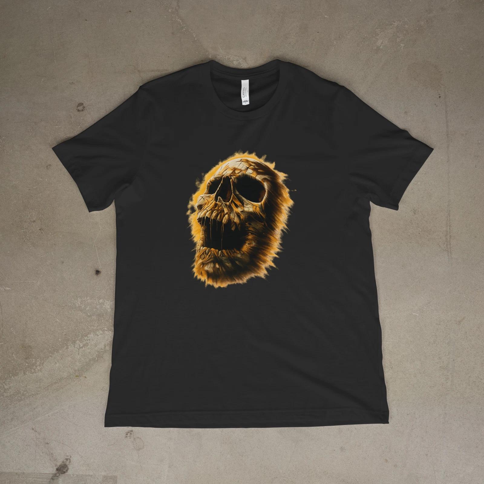 Vintage Skull Art T-Shirt Horror Grunge Graphic Tee Men Women Creepy Design 4XL