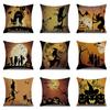 Halloween Linen Pillow Cover Printed Pillow Supply Cushion Cover