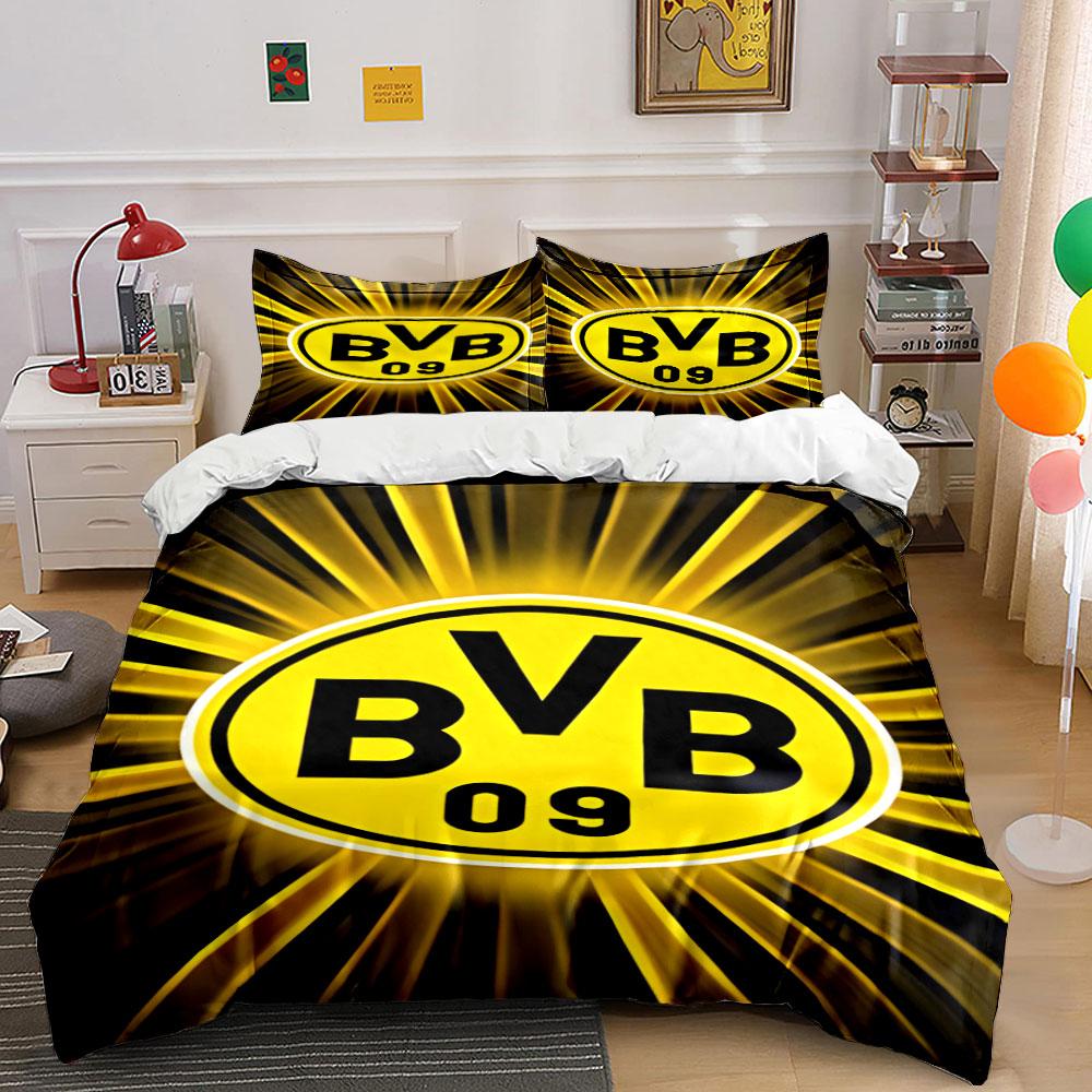 

Yellow BVB logo design. Bedding sets Duvet cover sets Duvet covers Pillowcases(1 * Duvet Cover 2 * Pillowcases without duvet insert) 135x200cm