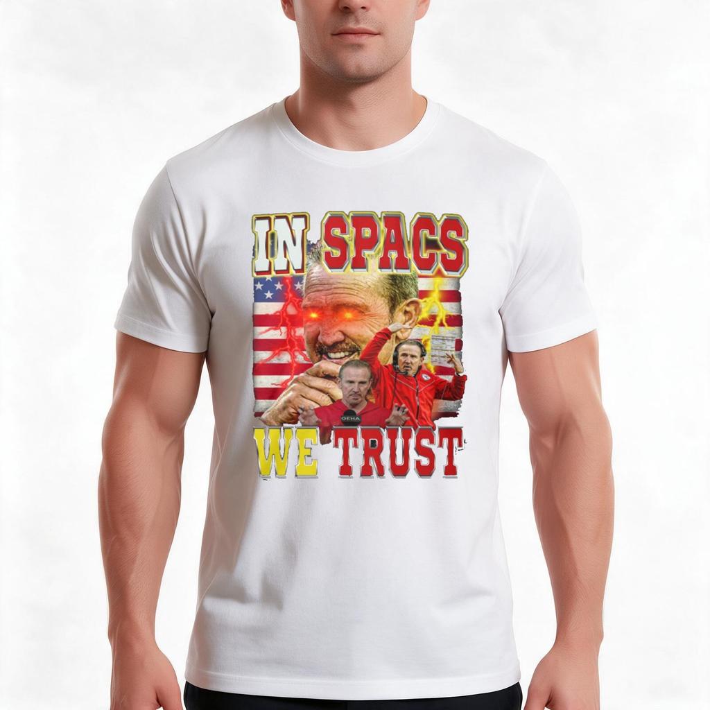 In Spags We Trust Tshirt Summer Casual Cotton Tee Oversized Streetwear Tops Vintage Graphic Print Loose Fit Short Sleeve