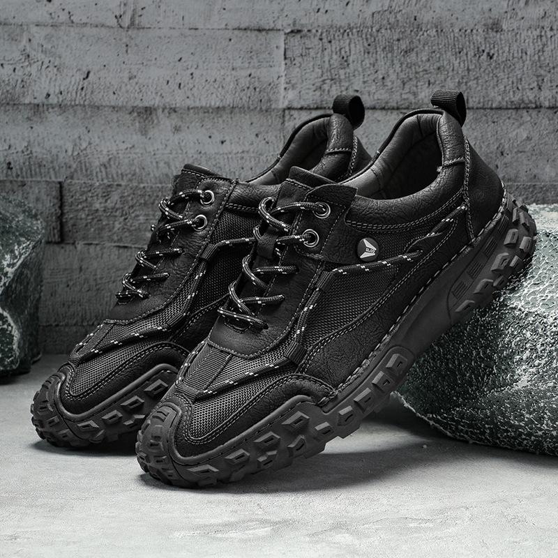 Neue Herrenmode-Freizeitschuhe, handgenäht, Übergröße, Herrenschuhe, Herbst, rutschfest und abriebfest, Outdoor-Wanderschuhe, Sportschuhe