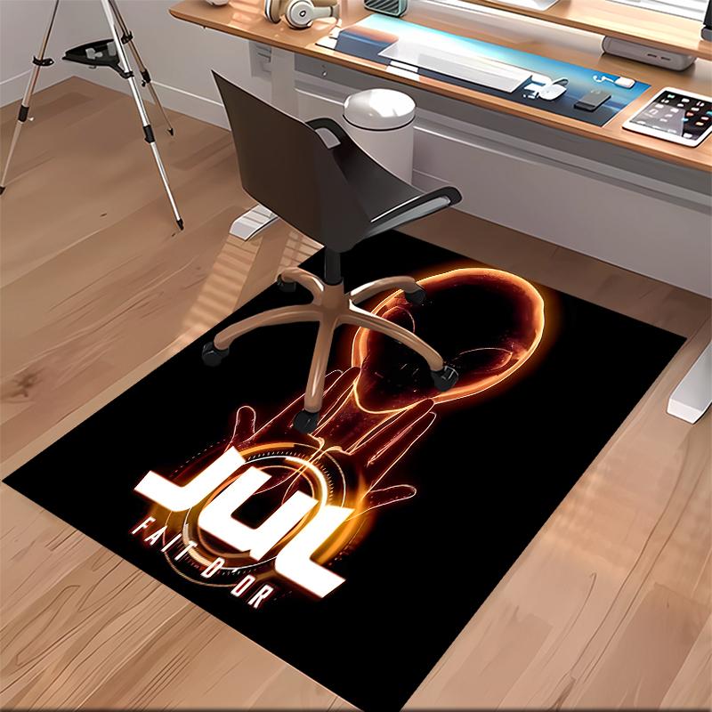 1pc Jul rapper Print Area Rug - Soft, Washable Non-Slip Indoor Mat for Office Chairs, Living Room, Home Office Decorative Rug