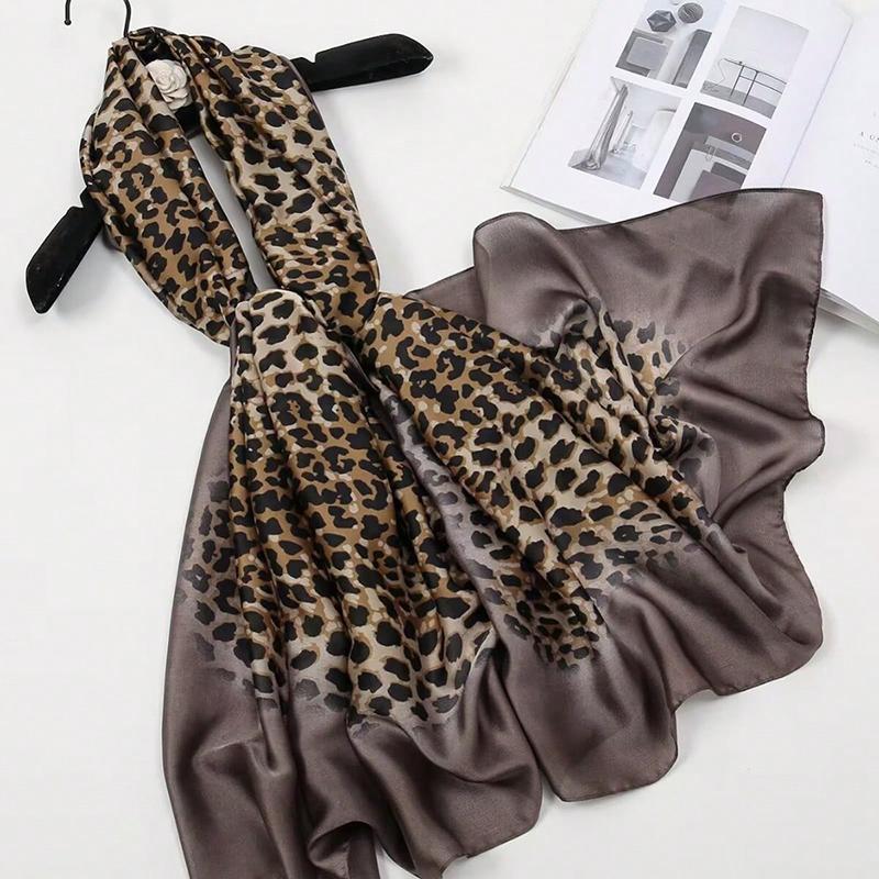 Women Silk Lady Summer Beach Scarf Luxury Design Print Shawl Scarves Fashion Smooth Foulard Female Hijab