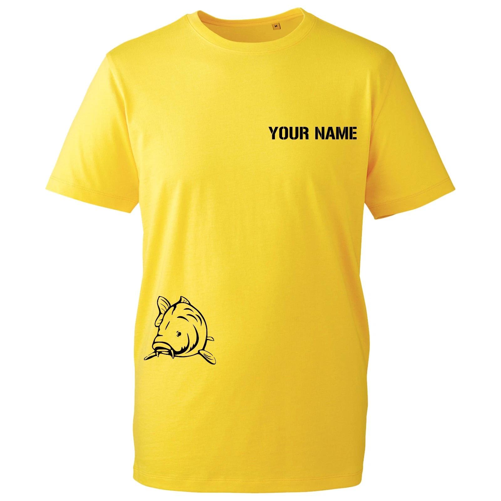 Personalized Carp Hunter T-shirt Fishing Lovers Dad Gift Top Men s Unisex Tee S