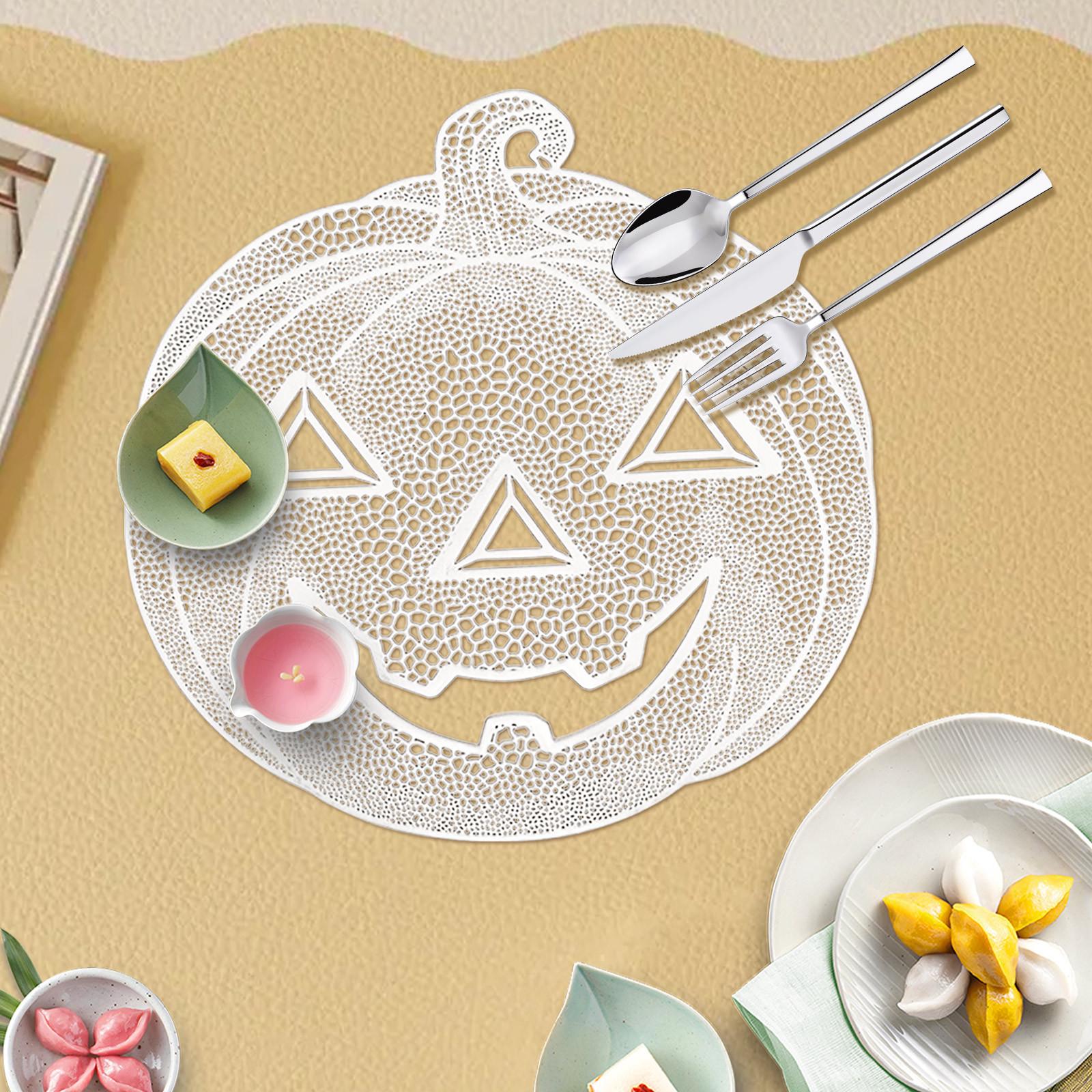 

Коврик под тарелку на Хэллоуин, термостойкий, водонепроницаемый, изоляционный, легко моется One Size серебряный