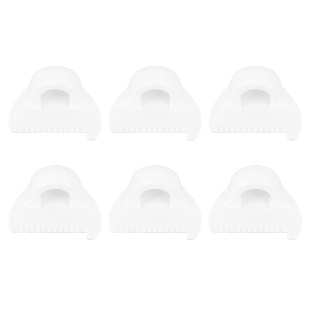 6 Stück 3mm Stichschablonen Nähfingerlineal Daumenführung Messwerkzeug zum Quilten Steppen Lockrand Weiß