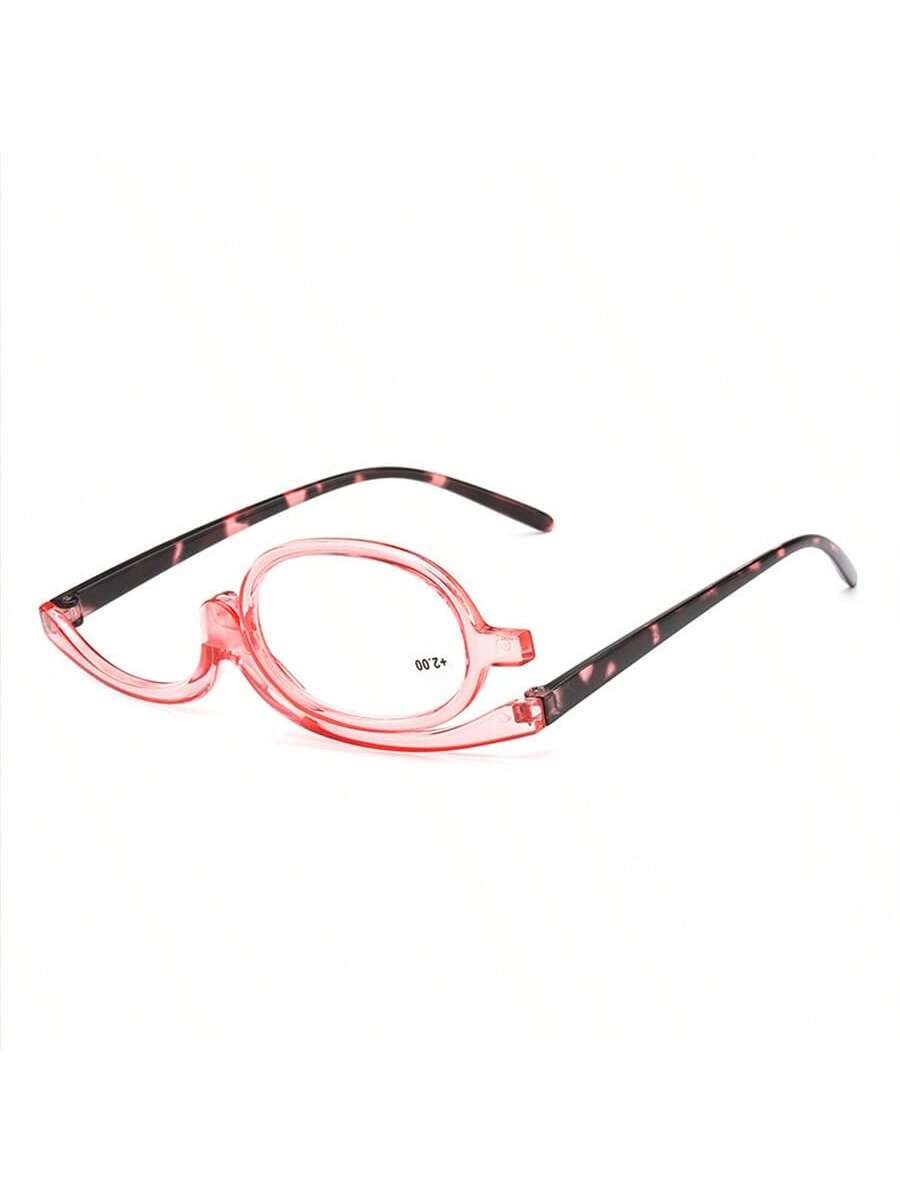 1 pc magnifying makeup glasses, women s makeup glasses, providing magnifying options, single piece 180 degree rotating makeup розовый