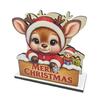 Xmas Gift for Home Wooden Christmas Napkin Holder, Gingerbread Man And Deer Design, Decorative Kitchen Accessory Vertical Paper Towel Storage