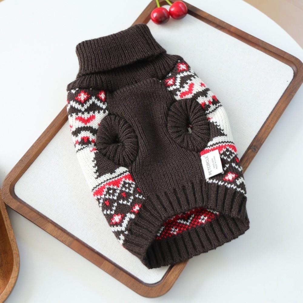 Pet Outfits Pet Sweater Xmas style Dog Turtleneck Cute Knit Puppy Pullovers Dog