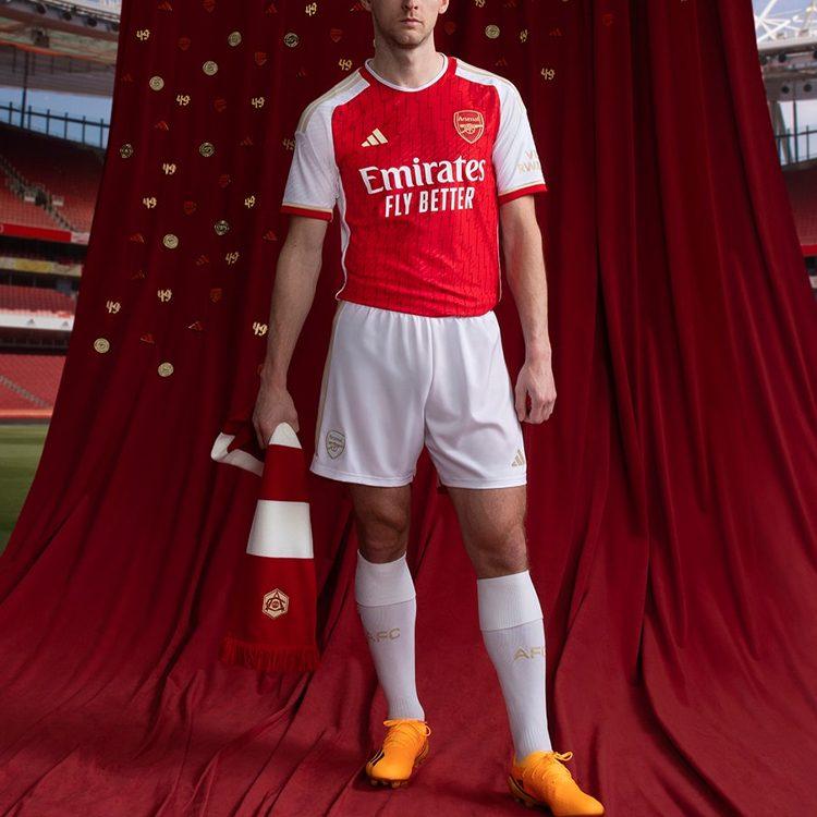 Adidas Arsenal 23/24 HOME AUTHENTIC Soccer Jersey Player Edition Men's Red HR6931