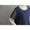 New  Summer Loose Long Dress Vintage Floral Lace Casual Basic Dress for Women Plus Size