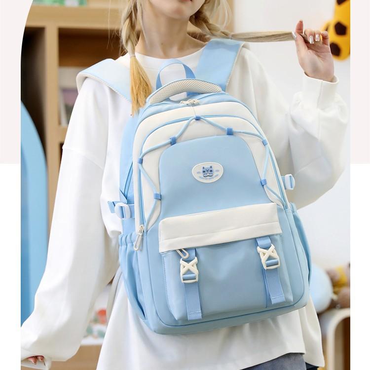 Schulranzen für Kinder, neue Grund- und Sekundarschüler, Rucksack zur Gewichtsreduzierung und Wirbelsäulenschonung, klein, frisch und mit großem Fassungsvermögen