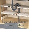 Retractable Under-Sink Kitchen Storage Rack