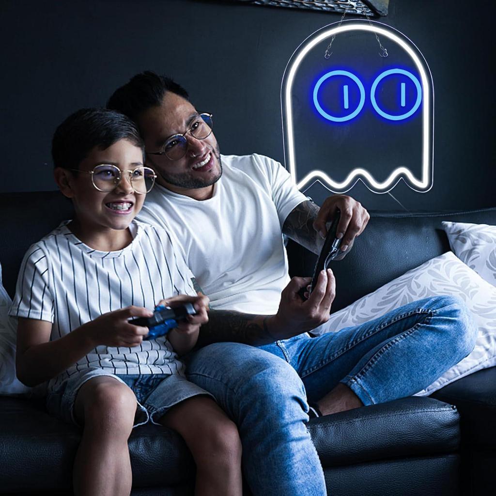 Neon Ghost LED Halloween Decorative Lamp - Luminous Silhouette Light