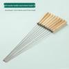 Handton Stainless Steel BBQ Skewers with Wooden Handle