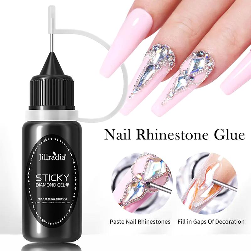 10Ml Nail Rhinestone Adhesive Glue For Stick The 3D Decorations Diy Super Strong No-Clean Edge-Sealing Gel Nail Art
