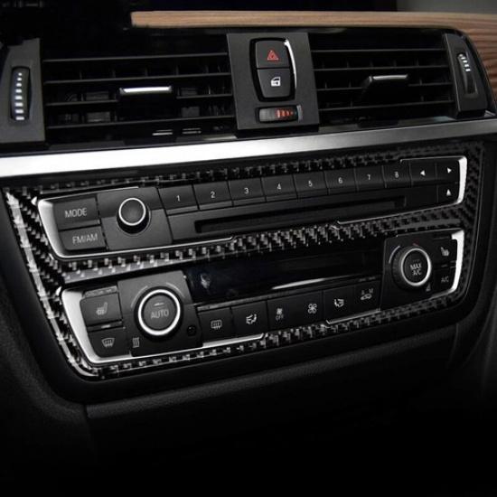 Carbon Fiber Air Condition Button Panel Stick Cover For BMW 3 4 Series F30 F33