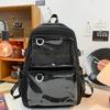 Zaino a Spalla in Nylon per Studenti Universitari X90D Itabag Giapponese Trasparente Grande Capacità Borsa Scolastica per Esposizione Spille Anime