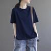 Brand Discount Store Genuine Goods Women Clothes Pure Cotton Short Sleeve Top Plus Size Loose Casual Print Summer T-shirt Tide