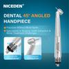 Niceden Dental 45 Degree High Speed Turbine Handpiece With E-Generator LED Light Rear Exhaust 4 Hole/ 2 Hole